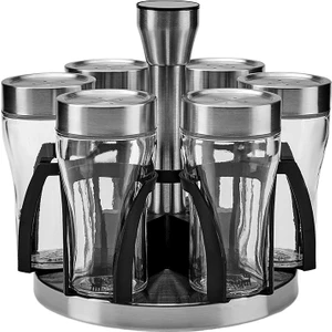 Danica 7 Parça Round Standlı Baharat Takımı