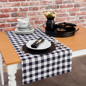 Dc Home Kareli Runner - 45X150 cm - Siyah