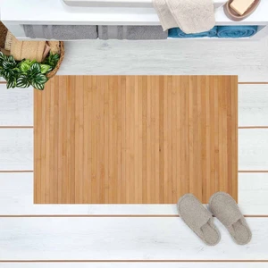 Bambu Banyo Paspası - Krem - 50X80 cm