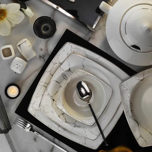 Kütahya Porselen 12261 Bone Mare 62 Parça Yemek Takımı