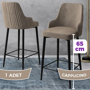 Concept Tera Serisi, Mutfak Bar Sandalyesi,  Babyface Kumaş, Siyah Metal Ayak 1 Adet Sandalye