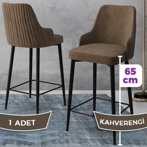 Concept Tera Serisi, Mutfak Bar Sandalyesi,  Babyface Kumaş, Siyah Metal Ayak 1 Adet Sandalye