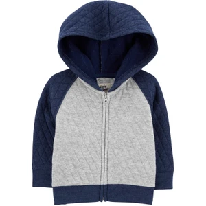 Erkek Bebek Kapüşonlu Sweatshirt Lacivert