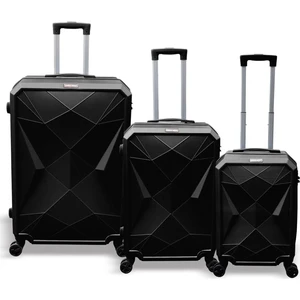 Coral High Diamond Abs Siyah 3'lü Valiz Seti 16600