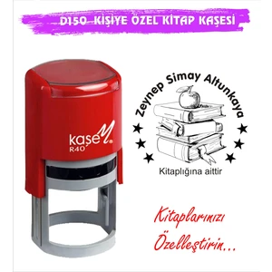 Kişiye Özel Yuvarlak Otomatik Kitap Kaşesi D150