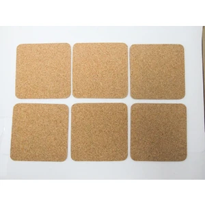 Bardak Altlığı Mantar Kare İnce 6 Adet(9cm X9CM) (Kalınlık 3mm)