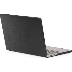 Novstrap Apple MacBook Air M1 Çip A2337 A1932 A2179 13.3" Uyumlu Kılıf Deri Desenli Rubber Mat Kapak