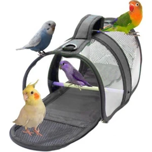 Ala Pet Tünekli, Fileli Muhabbet Kuşu Taşıma Çantası (Şeffaf) Royal Milano