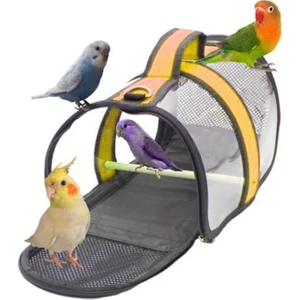Ala Pet Tünekli, Fileli Muhabbet Kuşu Taşıma Çantası (Şeffaf) Royal Milano