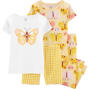 Küçük Kız Çocuk Pijama Set 4'lü Paket