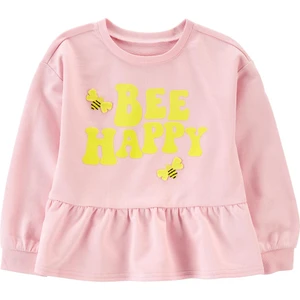 Küçük Kız Çocuk Uzun Kollu Tshirt Pembe