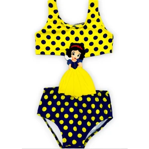 Lolli Boom Kids  Kız Çocuk Çizgi Film Karakterli Figürlü Mayokini Yeni Sezon