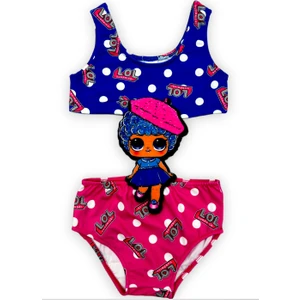 Lolli Boom Kids  Kız Çocuk Çizgi Film Karakterli Figürlü Mayokini Yeni Sezon