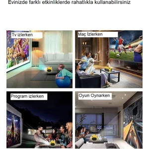 Yenitech-Taşınabilir Mini Projektör 480P Anycast Destek Wifi Telefon Android Ios Tv Ev Sineması Projeksiyon