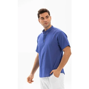 Eliş Şile Bezi Kısa Kol Şile Bezi Bodrum Erkek T-Shirt Saks