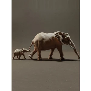 House Of Figure Fil ve Yavrusu Figürü  20CM Dekorasyon-Hediyelik Ürün-Dekoratif Raf Ürünü-Hobi-Figür