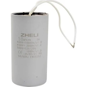 Zheli 50 Mf Kondansatör 400-450 V Plastik Kablolu(Daimi)