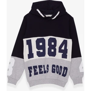 Erkek Çocuk Sweatshirt Baskılı 8-14 Yaş, Lacivert
