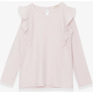 Kız Çocuk Bluz Fırfırlı 1.5-5 Yaş, Krem