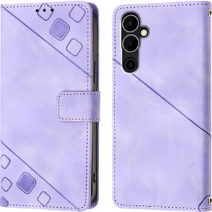 Pova Neo 2 LG6N Için Deri Cüzdan Flip Stand Telefon Kılıfı - Mor (Yurt Dışından)