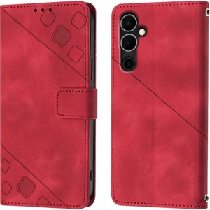 Pova Neo 2 LG6N Için Deri Cüzdan Flip Stand Telefon Kılıfı - Kırmızı (Yurt Dışından)