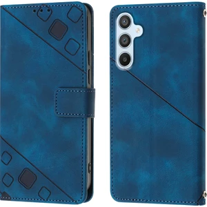 Galaxy A54 5g Için Deri Cüzdan Flip Stand Telefon Kılıfı - Mavi (Yurt Dışından)