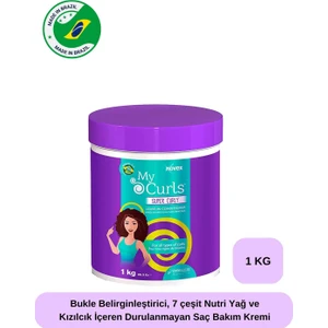 My Curls - Bukle Belirginleştirici, 7 Çeşit Nutri Yağ Ve Kızılcık Içeren Durulanmayan Saç Bakım Kremi 1kg