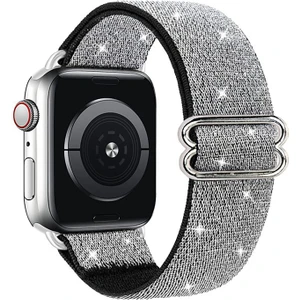 Apple Watch Ultra 49MM Simli Esnek Hasır Örgü Kordon Kayış - KY44-2