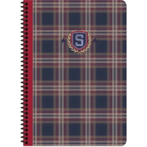 Keskin Color A4 Kareli Defter School - Bordo