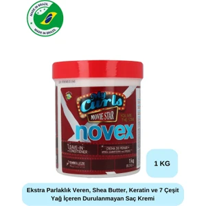 My Curls Movıe Star - Ekstra Parlaklık Veren, Shea Butter, Keratin Ve 7 Çeşit Yağ Içeren Durulanmayan Saç Kremi 1kg