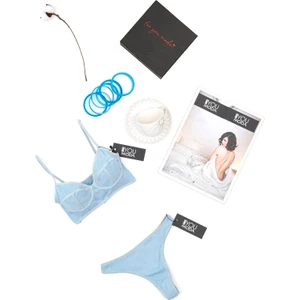 For You Lingerie 2'li Bralet Slip Mavi Takım