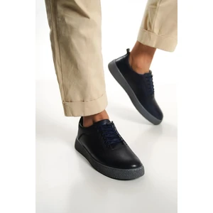 Mubaino 1326-LCV Hakiki Deri Lacivert Erkek Spor Ayakkabı & Sneaker