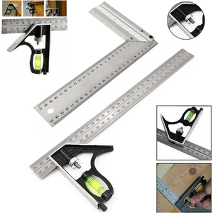 Binbir Reyon Kombine Metrik Gönye Alüminyum Su Terazili 2'li Set 300 mm 45-90 Derece CE028