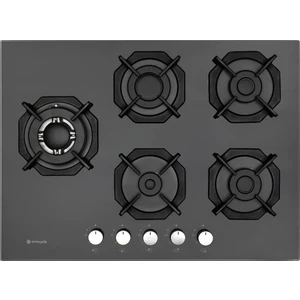 Ankastre 70CM 5 Gözlü Wow'lu Siyah Cam Ocak Ah 2250 Sbw BG70