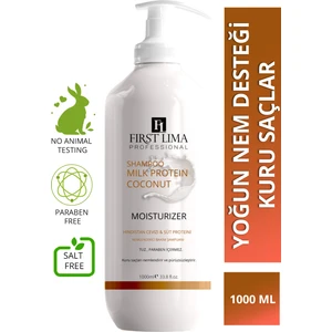 First Lima Professional Kuru Saçlar İçin Tuzsuz Süt Proteini & Hindistan Cevizi Nemlendirici Şampuan 1000 ml