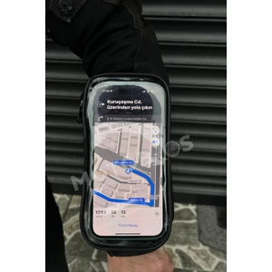 Motosiklet Kol Telefon Tutucu Motorsiklet Kol Çantası Su Geçirmez-Gidon Bağlantılı-Dokunmatikli Mt-45