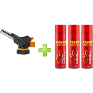 1300 Derece Profesyonel Pürmüz Çakmak WS-509C Kafa Çakmak 3 Adet Flash Gaz WS-509C