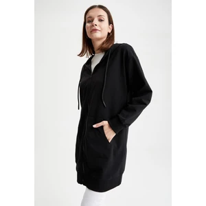 Regular Fit Kapüşonlu Kanguru Cepli Sweat Hırka W8750AZ22SP