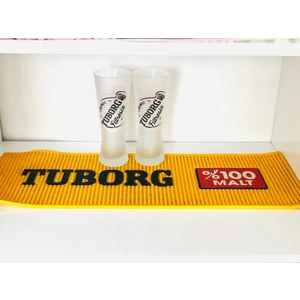 Poyraz Sanat Tuborg Bar Mat + Tuborg Bira Bardağı 2 Adet