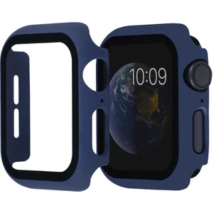 Case 4U Apple Watch Seri 1/2/3/4/5/6/7/8/SE/Ultra 38mm 40mm 41mm 42mm 44mm 45mm 49mm Kasa ve Ekran Koruyucu 360 Koruma Gard 01 Lacivert