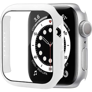 Case 4U Apple Watch Seri 1/2/3/4/5/6/7/8/SE/Ultra 38mm 40mm 41mm 42mm 44mm 45mm 49mm Kasa ve Ekran Koruyucu 360 Koruma Gard 01 Beyaz