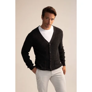 Regular Fit Düğmeli Geri Dönüşümlü Triko Hırka X7963AZ22AU