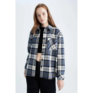 Coool Oversize Fit Gömlek Yaka Uzun Kollu Gömlek Y5979AZ22WN