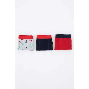 Erkek Çocuk Yılbaşı Temalı 3'lü Boxer Y9551A622WN