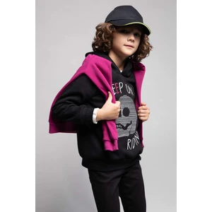 Erkek Çocuk Kapüşonlu Baskılı Sweatshirt Y7572A622WN