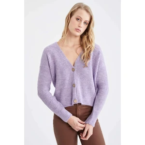 V Yaka Düğmeli Triko Hırka  R1262AZ21AU