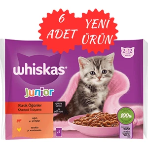 Junior Yavru Klasik Öğünler Sığırlı Tavuklu 4X85 gr (6ADET)
