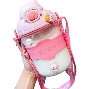 Sweet Rui 1.1l Büyük Kapasiteli Taşınabilir Saman Su Şişesi (Yurt Dışından)