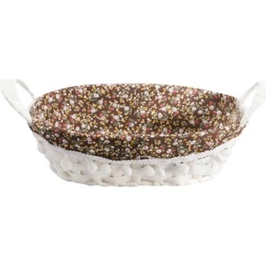 Beyaz Kahve Pvc Örgü Sepet 27X20CM