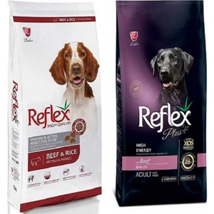 Reflex Biftekli Hıgh Energy Yetişkin Köpek Maması + Reflex Plus Biftekli Hıgh Energy Yetişkin Köpek Maması 2 x 3 kg
